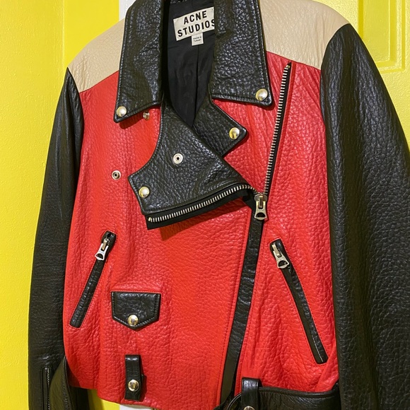 Rare Acne Studios color block leather jacket!!! .Brand new!!! - Picture 4 of 8